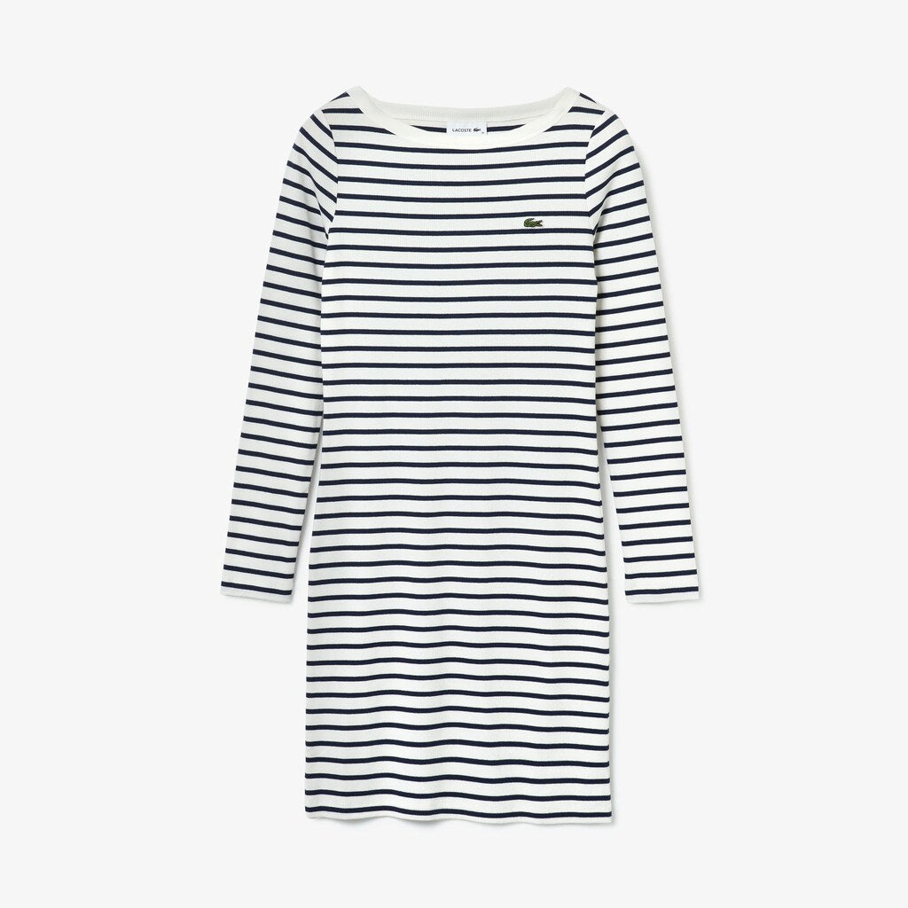 Wo  Nautical Ribbed Cotton Dress | Lacoste Womens