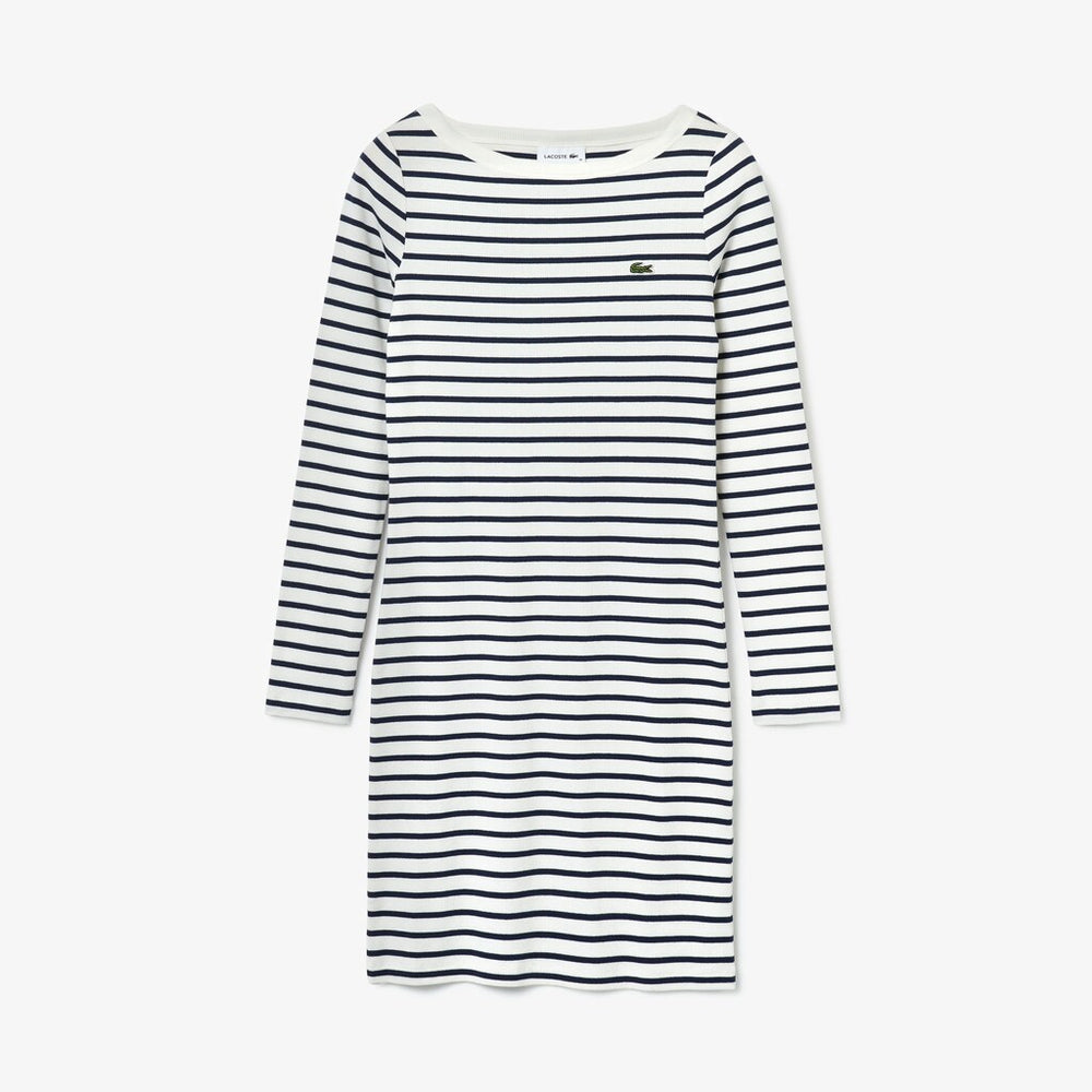 Wo  Nautical Ribbed Cotton Dress | Lacoste Womens