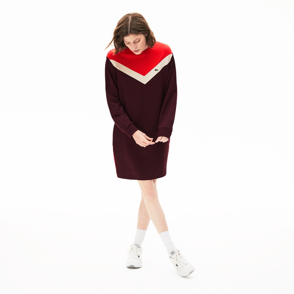 Wo  Colorblock Fleece Sweatshirt Dress | Lacoste Womens