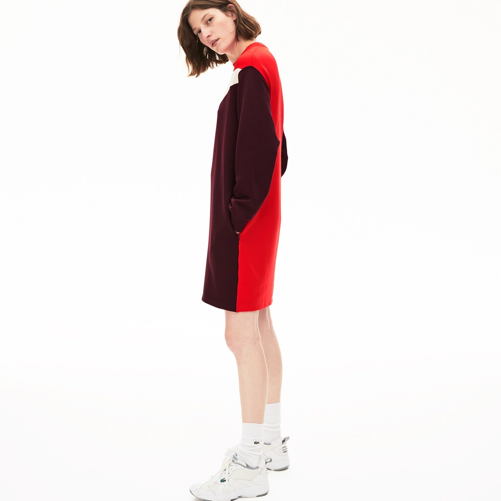 Wo  Colorblock Fleece Sweatshirt Dress | Lacoste Womens