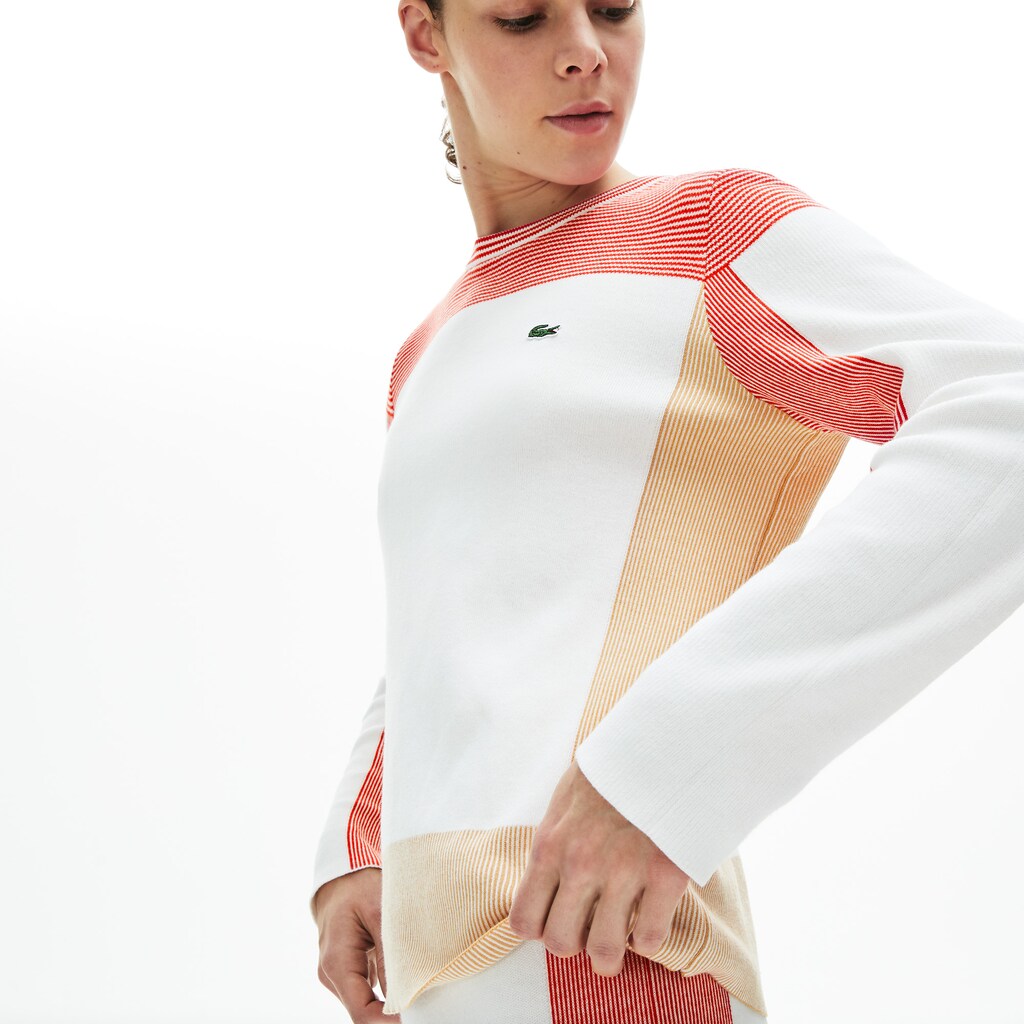 Wo  Colorblock Knit Crew Neck Sweater | Lacoste Womens