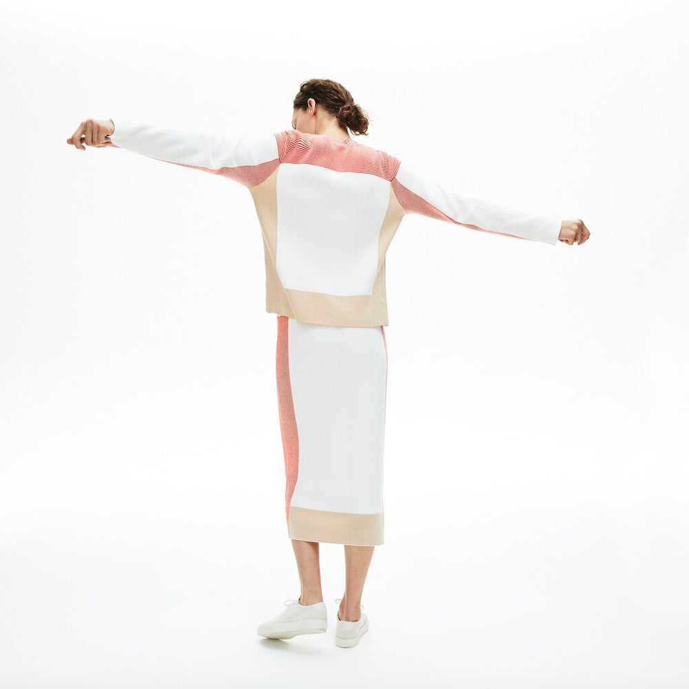 Wo  Colorblock Knit Crew Neck Sweater | Lacoste Womens