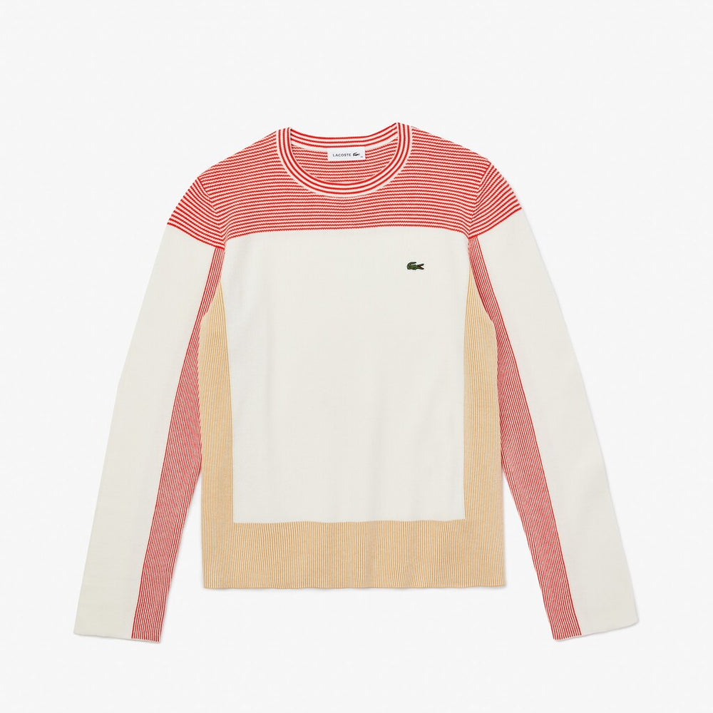 Wo  Colorblock Knit Crew Neck Sweater | Lacoste Womens
