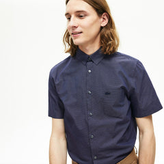 Regular Fit Texturized Cotton Shirt | Lacoste Mens