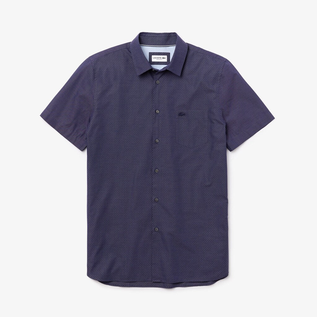 Regular Fit Texturized Cotton Shirt | Lacoste Mens