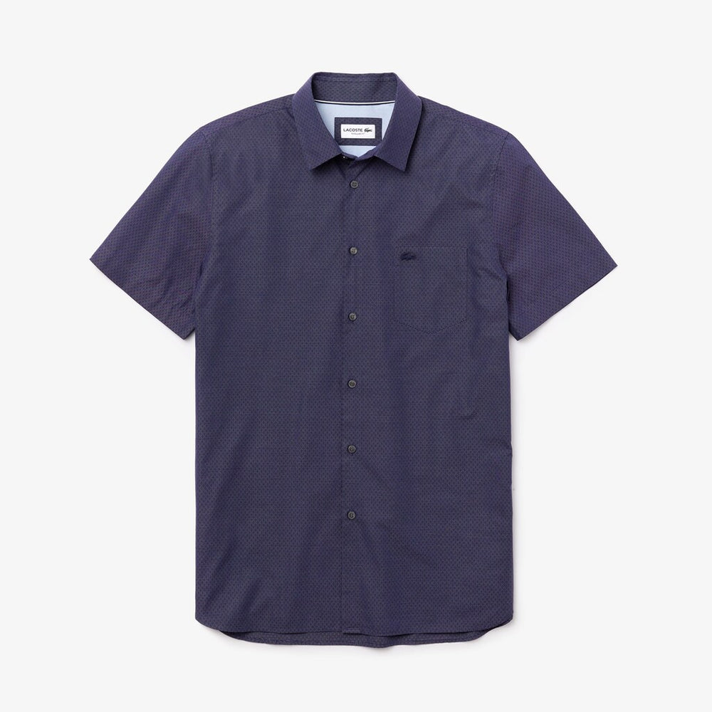 Regular Fit Texturized Cotton Shirt | Lacoste Mens