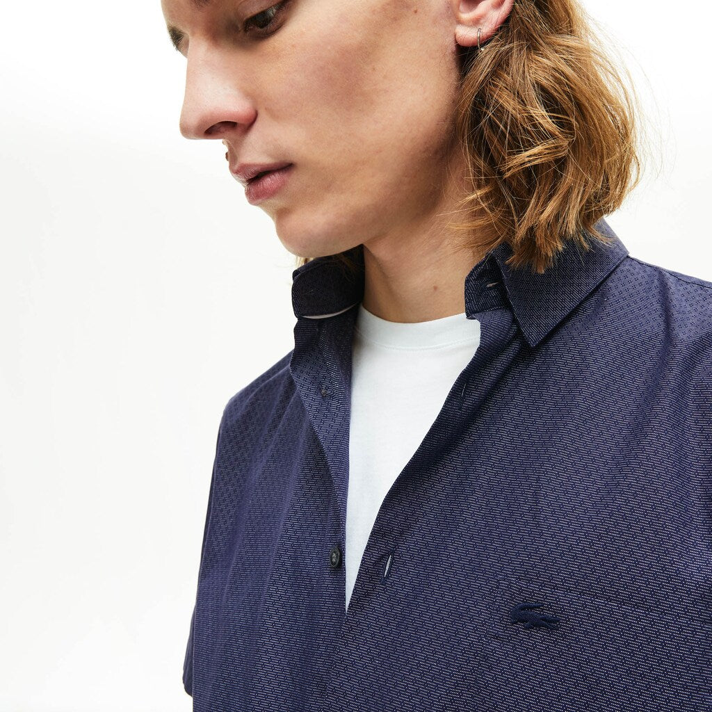 Regular Fit Texturized Cotton Shirt | Lacoste Mens