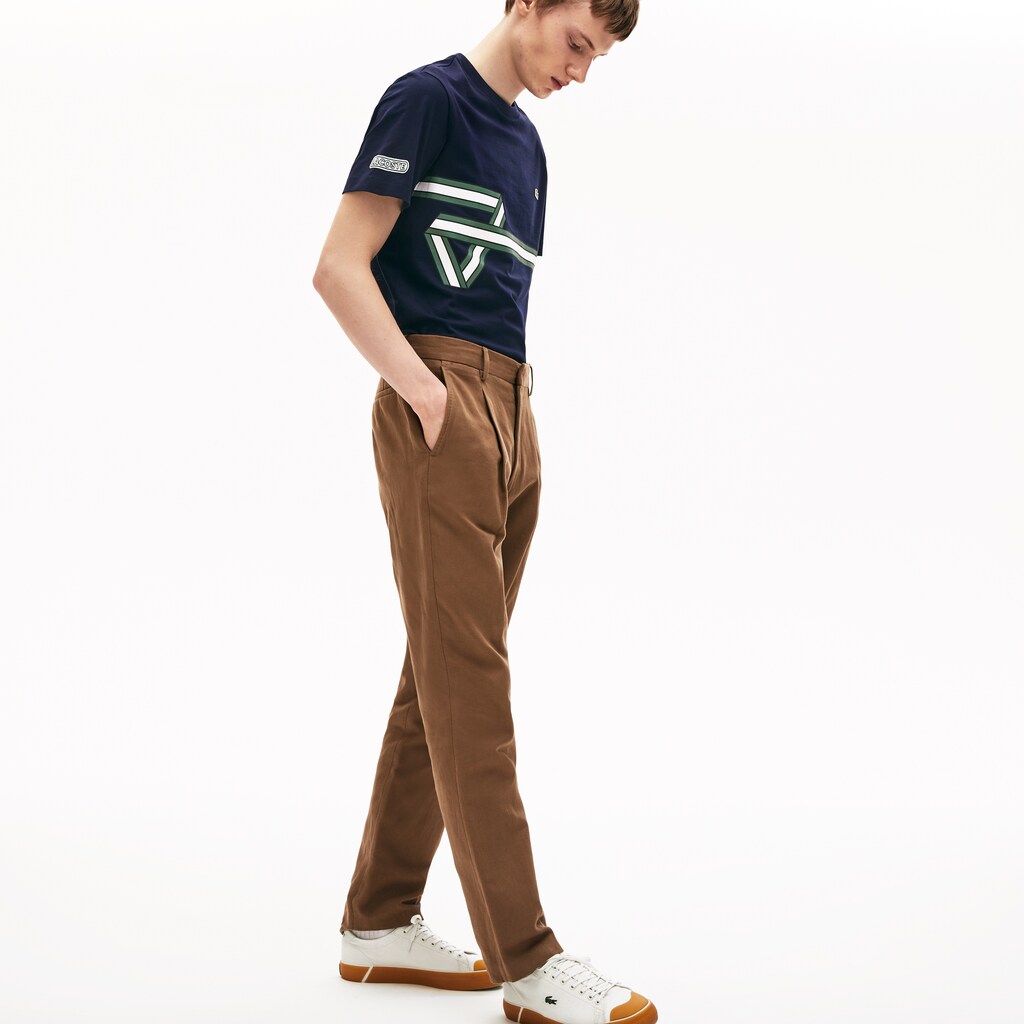 Heritage Ribbon Regular Fit Cotton T-shirt | Lacoste Mens