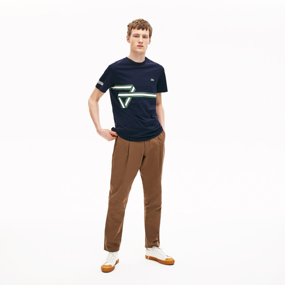 Heritage Ribbon Regular Fit Cotton T-shirt | Lacoste Mens