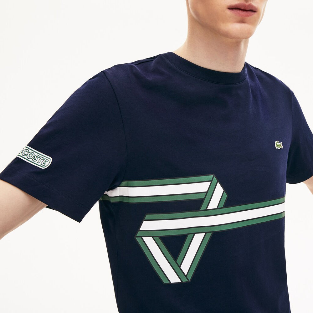Heritage Ribbon Regular Fit Cotton T-shirt | Lacoste Mens