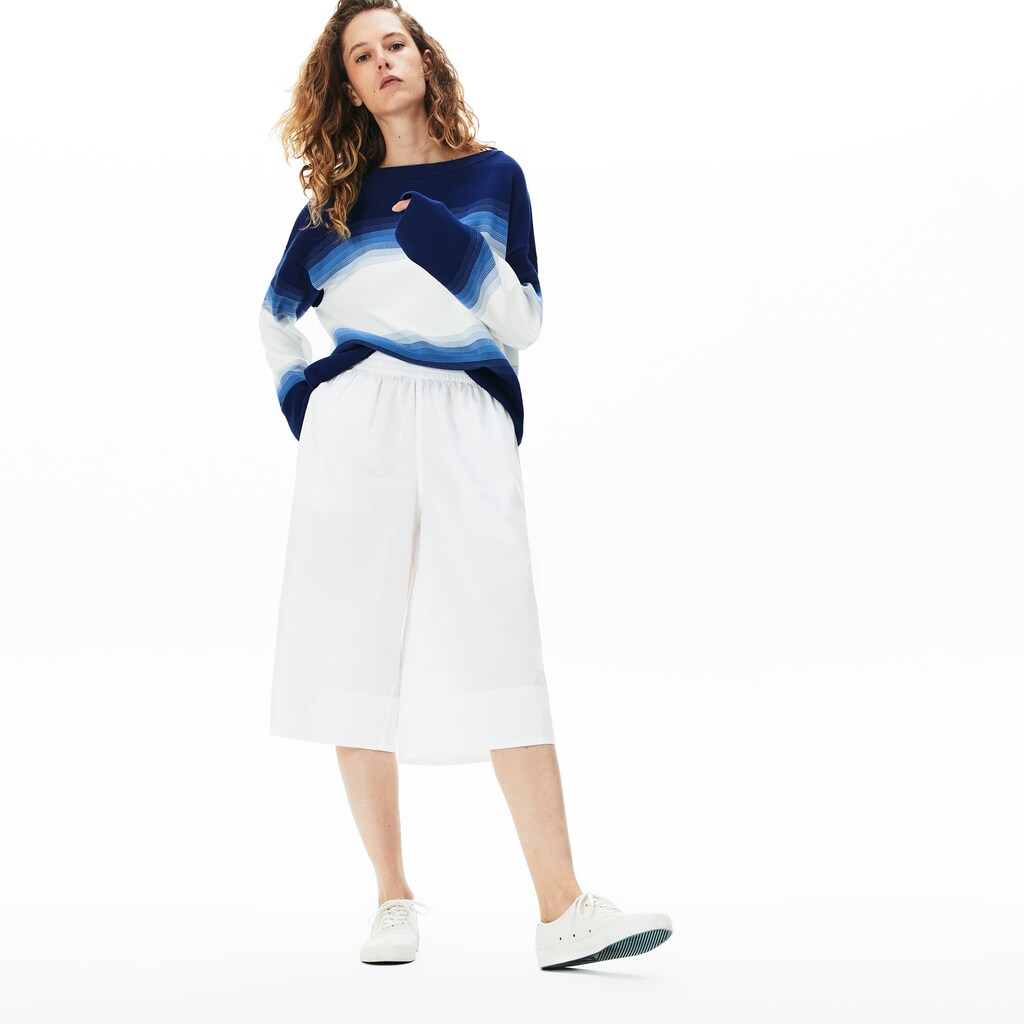 Wo  Light Cotton Poplin Culottes | Lacoste Womens