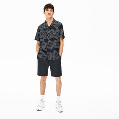 Pinstriped Linen- Blend Bermuda Shorts | Lacoste Mens