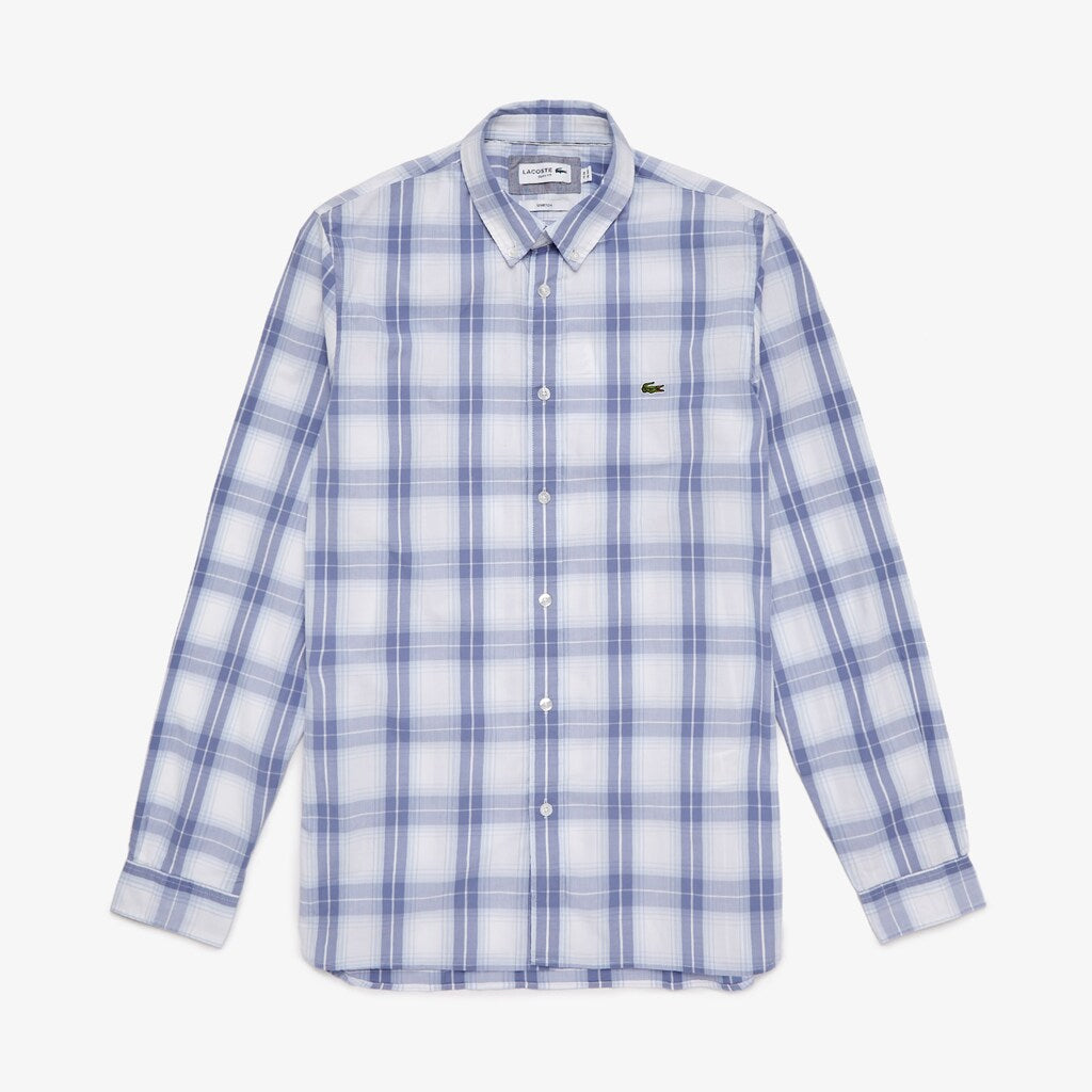 Slim Fit Long-Sleeve Wool Stretch Shirt | Lacoste Mens