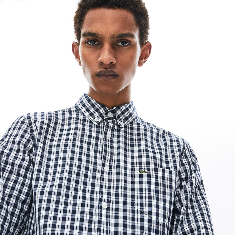 Slim Fit Long-Sleeve Wool Shirt | Lacoste Mens