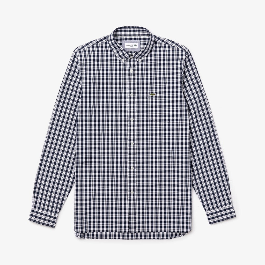 Slim Fit Long-Sleeve Wool Shirt | Lacoste Mens