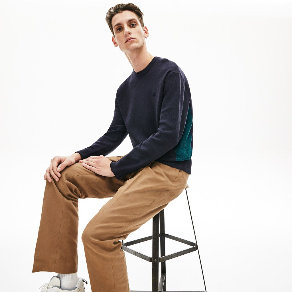 Contrast Effects Knit Sweater | Lacoste Mens