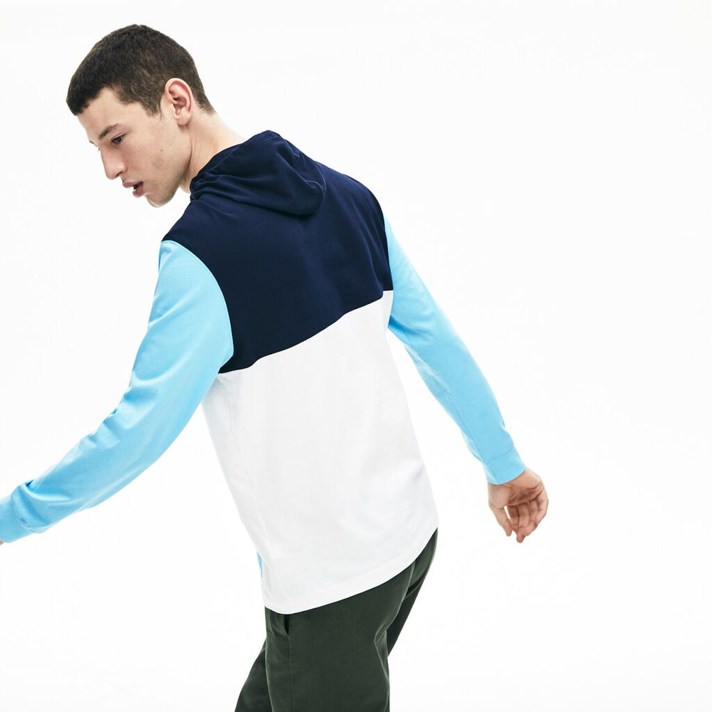 Relaxed Fit Colorblock Hooded T-shirt | Lacoste Mens