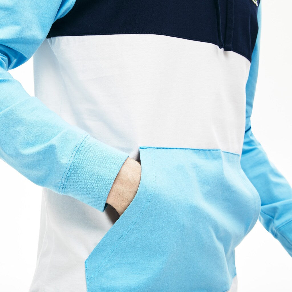 Relaxed Fit Colorblock Hooded T-shirt | Lacoste Mens