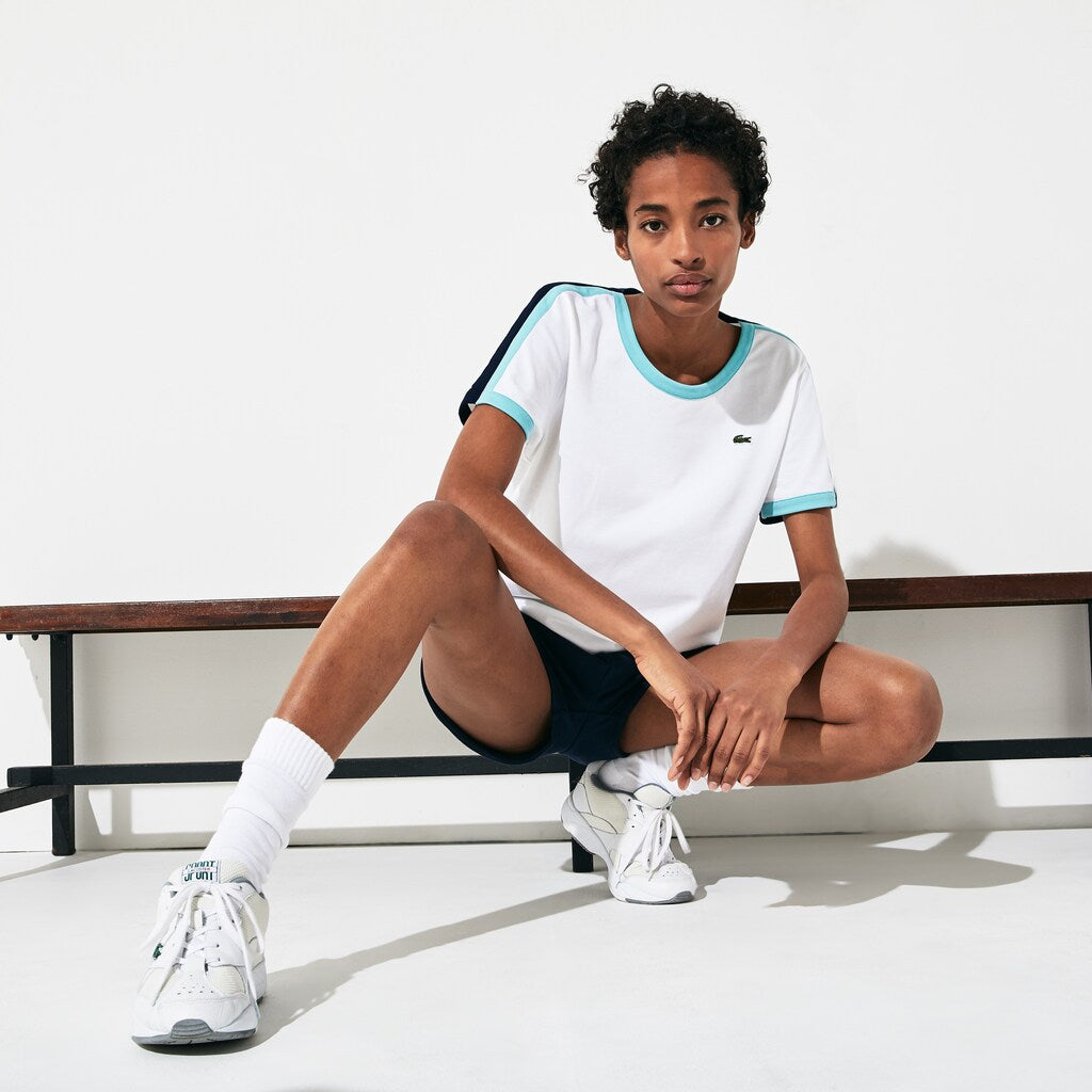 Wo  SPORT Roland Garros Stretch Cotton T-Shirt | Lacoste Womens