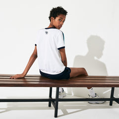 Wo  SPORT Roland Garros Stretch Cotton T-Shirt | Lacoste Womens