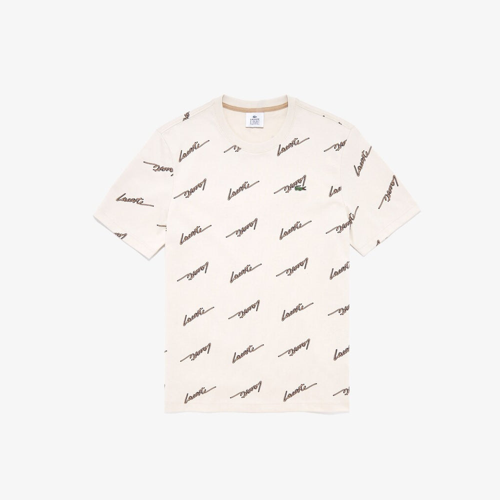 LIVE Standard Fit  Crew Neck Cotton T-shirt | Lacoste Mens