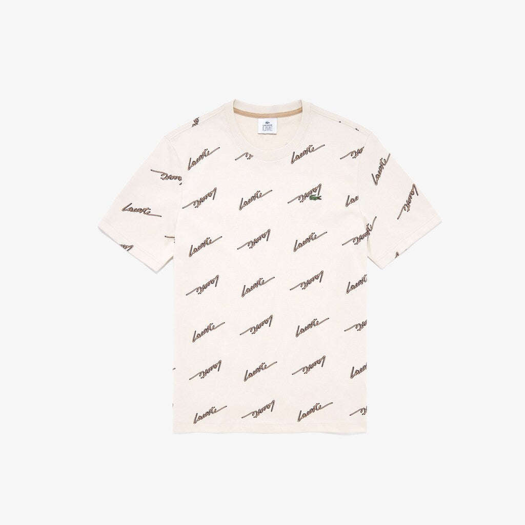 LIVE Standard Fit  Crew Neck Cotton T-shirt | Lacoste Mens
