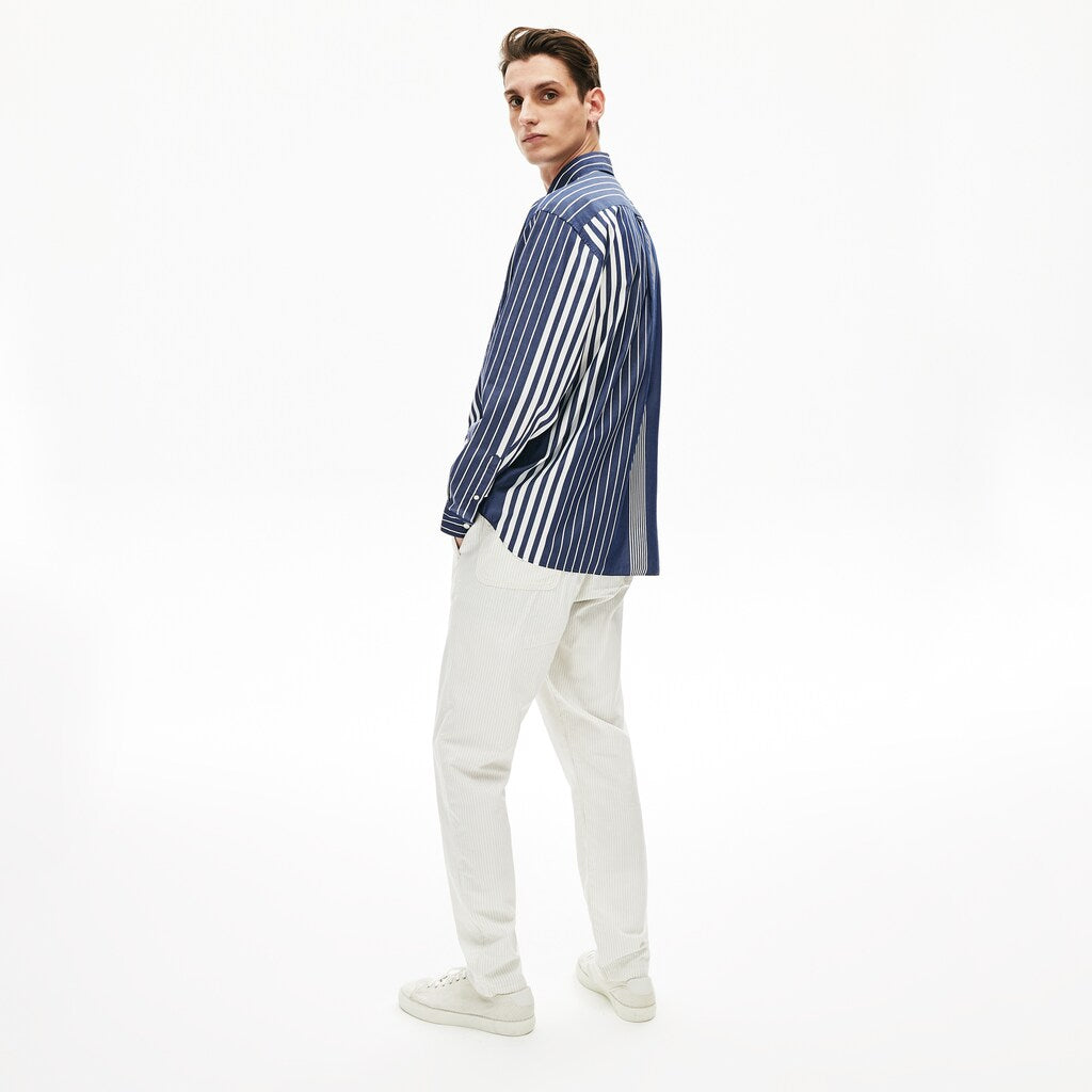 Variegated-Stripe Relaxed Cotton Shirt | Lacoste Mens