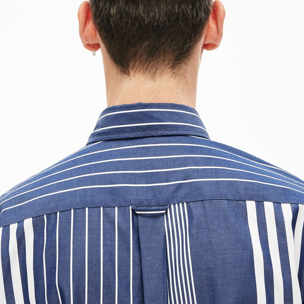 Variegated-Stripe Relaxed Cotton Shirt | Lacoste Mens