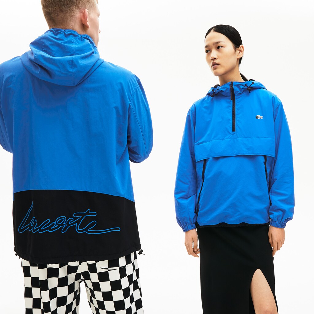 Unisex LIVE Water- Resistant Pullover Windbreaker | Lacoste Mens|Womens