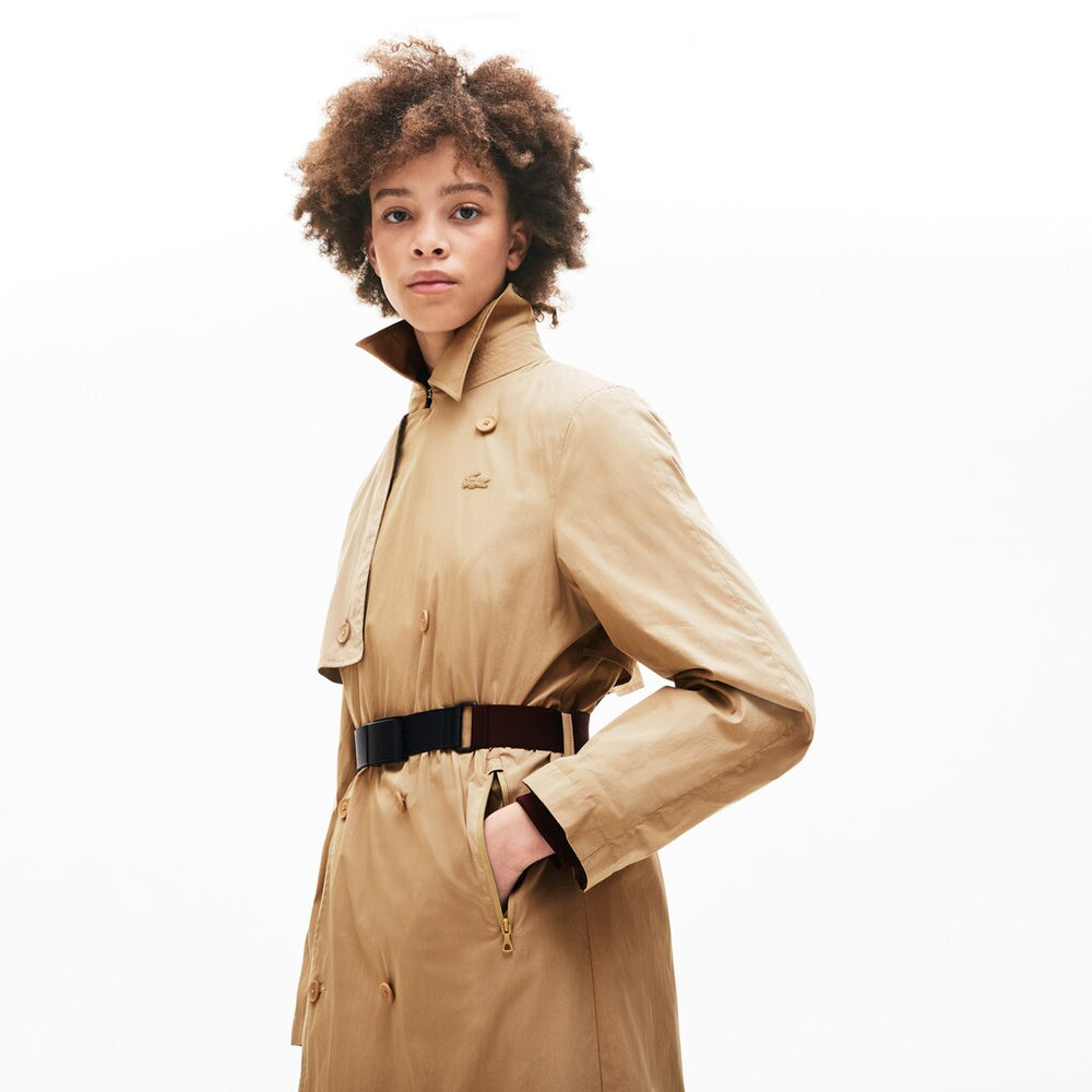 Wo  Contrast Belt Trench Coat | Lacoste Womens