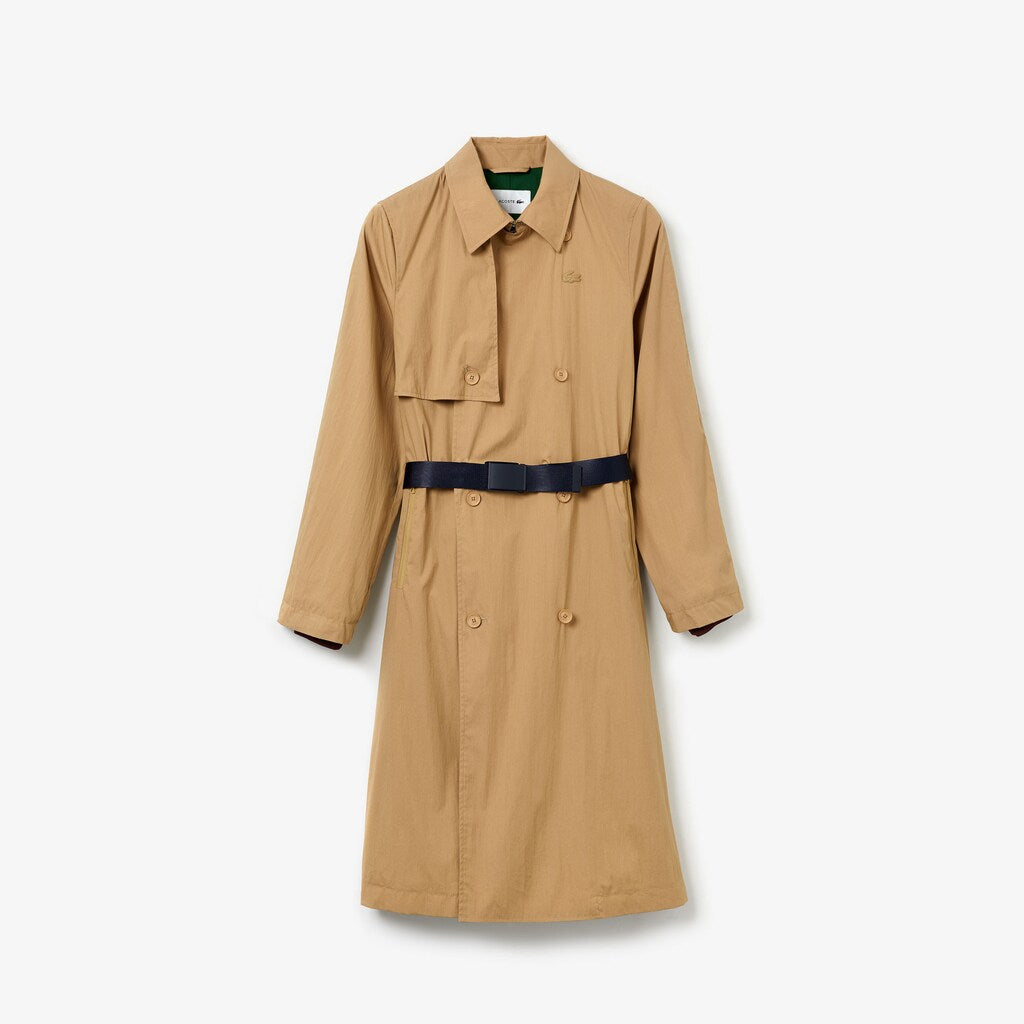 Wo  Contrast Belt Trench Coat | Lacoste Womens