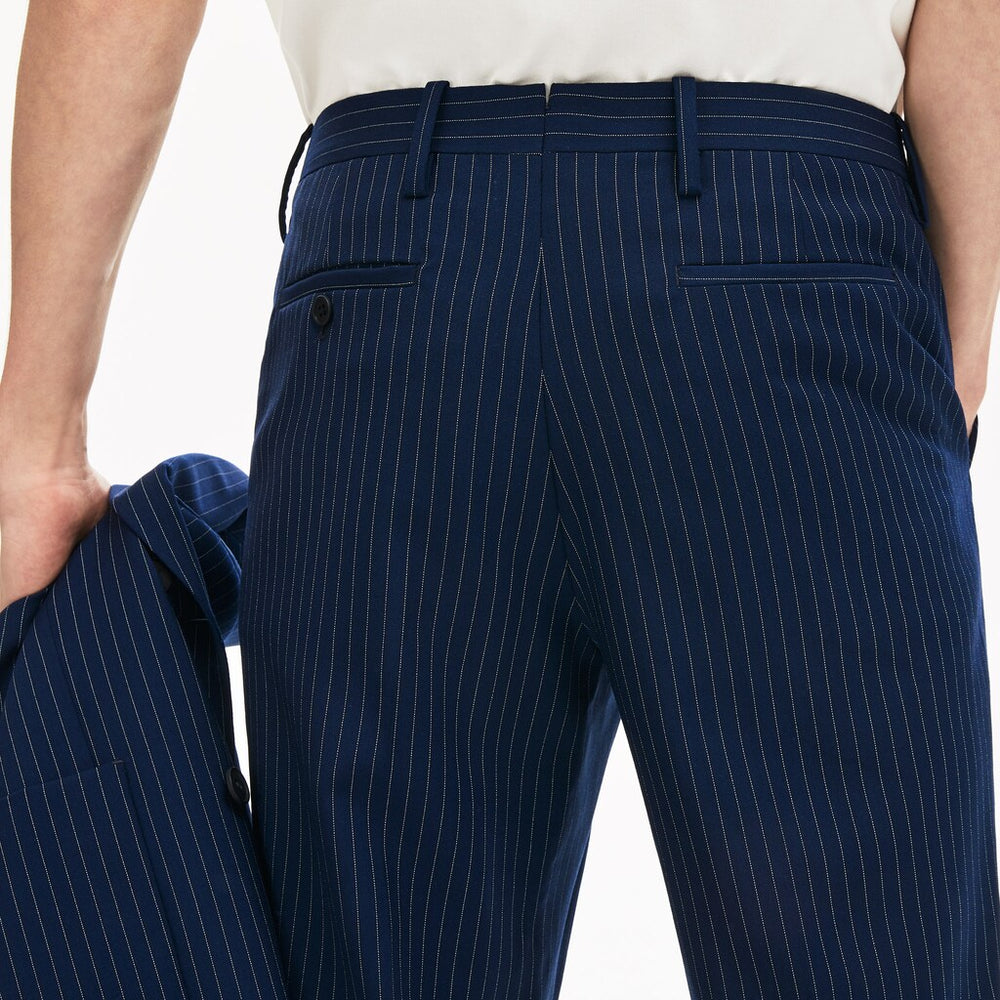 LIVE Fine Pinstriped Wool Suit Pants | Lacoste Mens