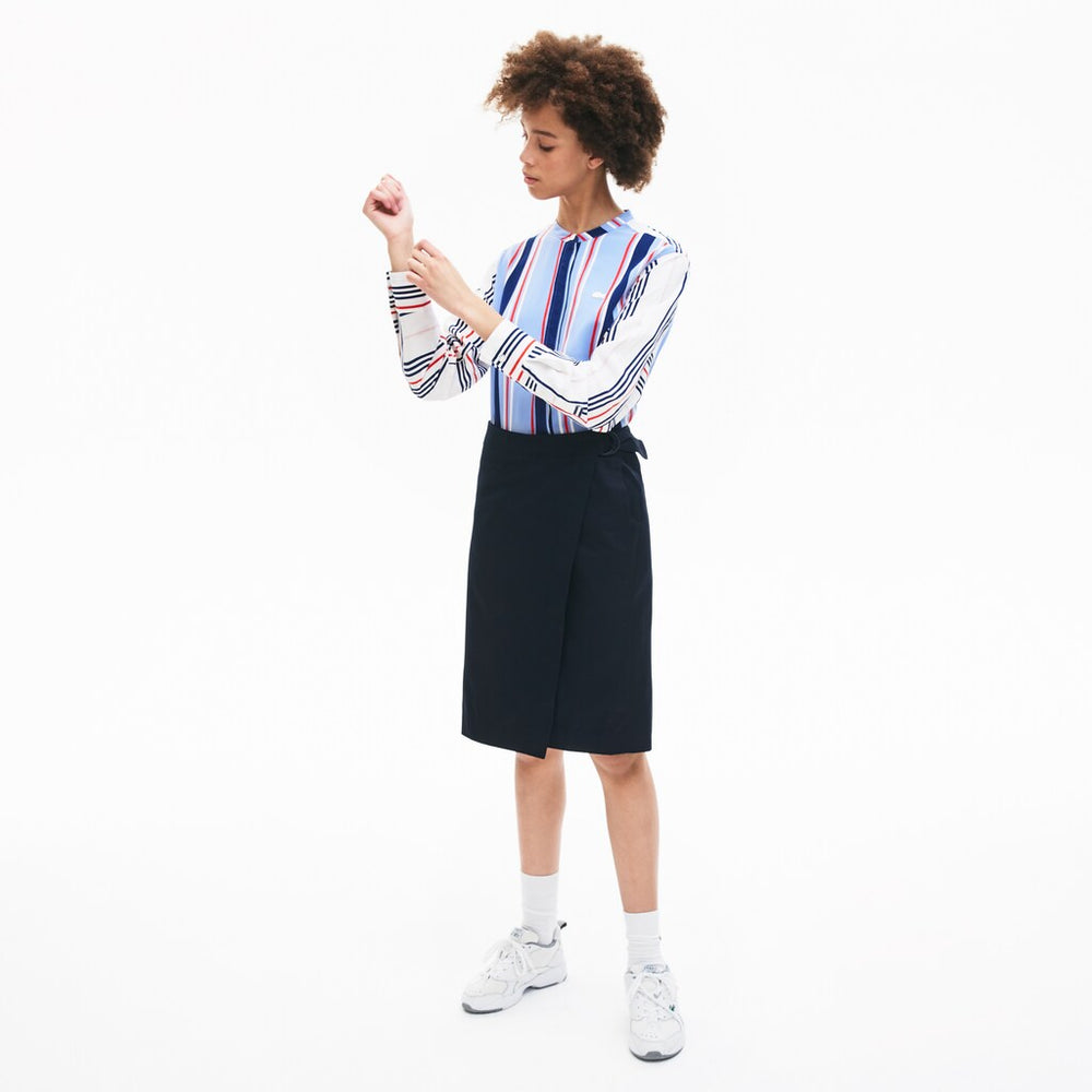 Wo  Premium Cotton Canvas Wrapped Skirt | Lacoste Womens
