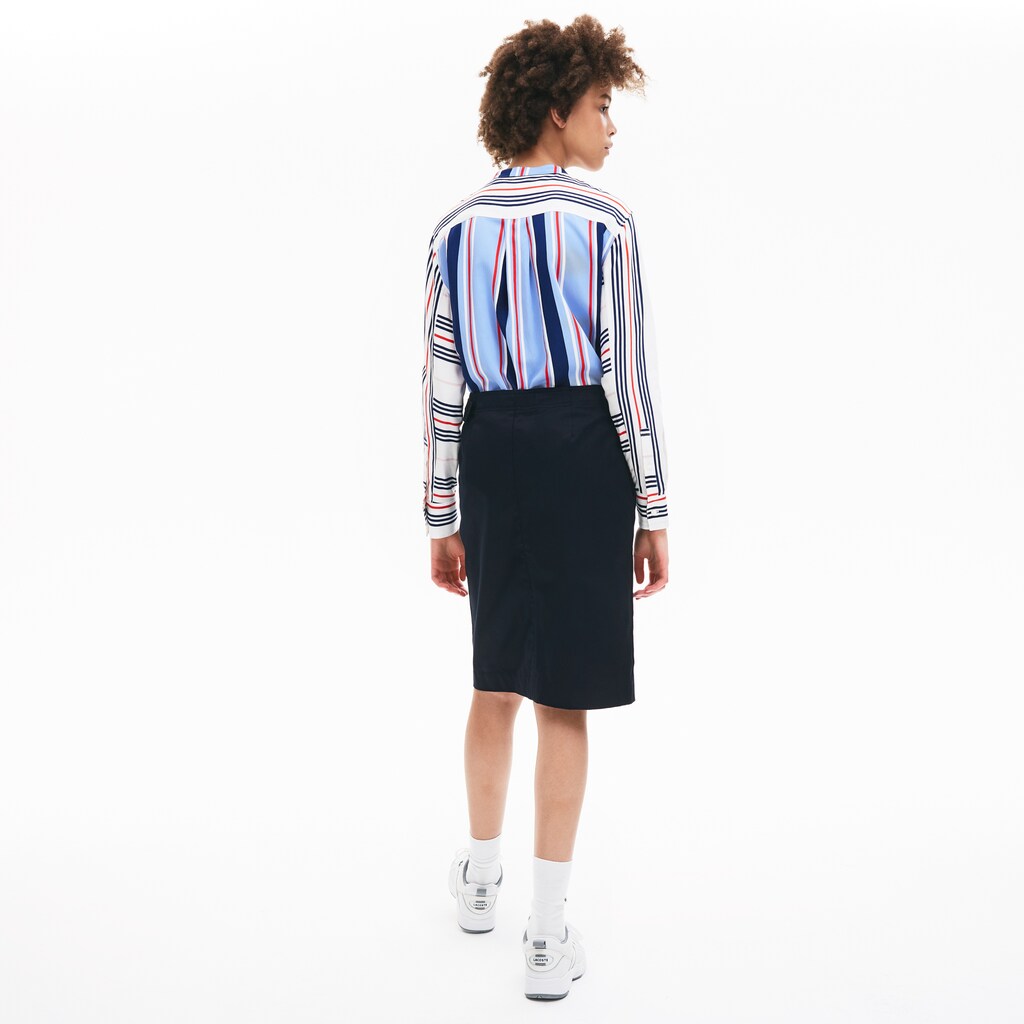 Wo  Premium Cotton Canvas Wrapped Skirt | Lacoste Womens