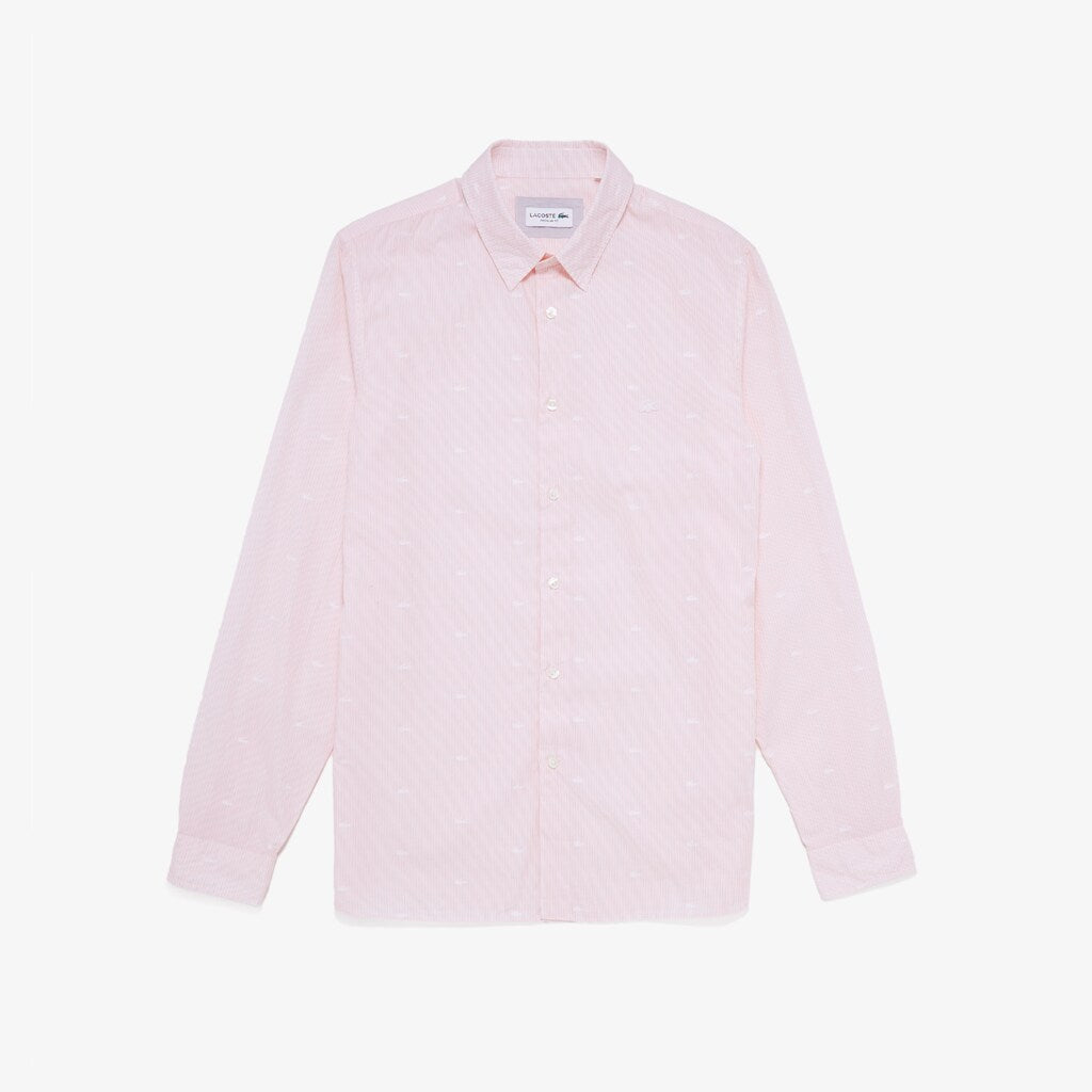 Crocodile Print Poplin Shirt | Lacoste Mens