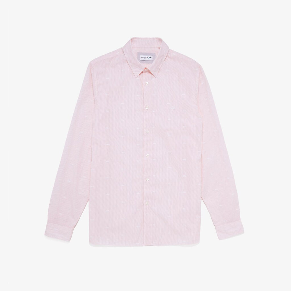 Crocodile Print Poplin Shirt | Lacoste Mens