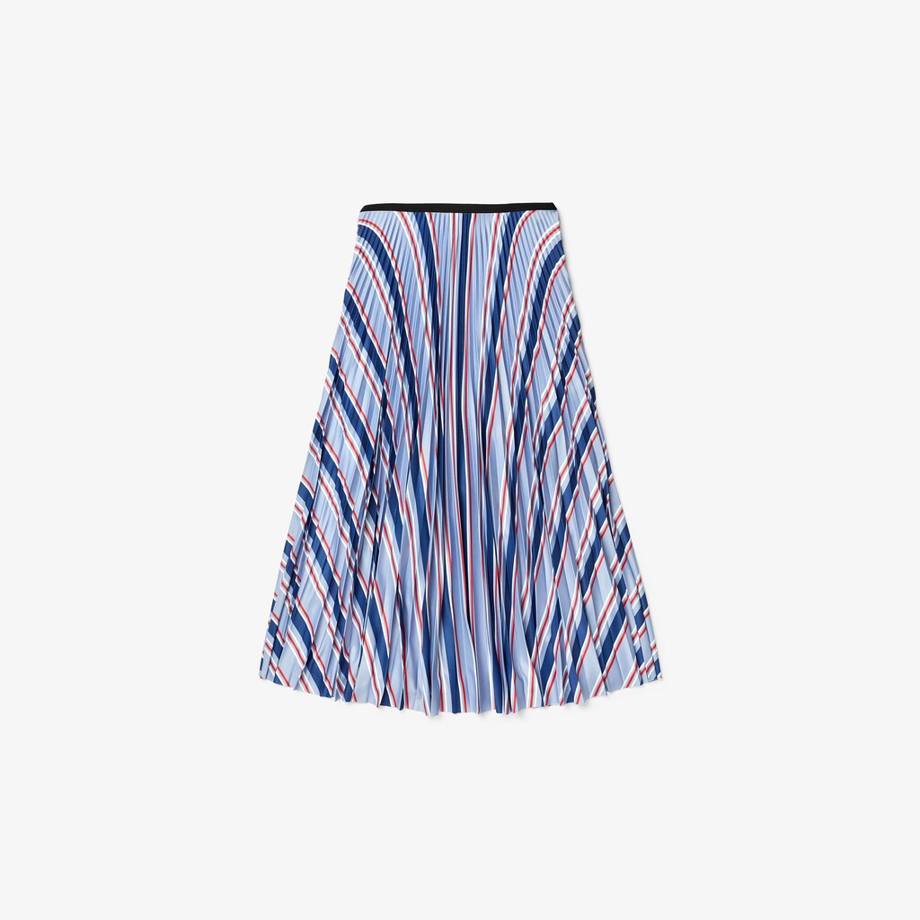 Wo  MultiColor Striped Pleated Skirt | Lacoste Womens