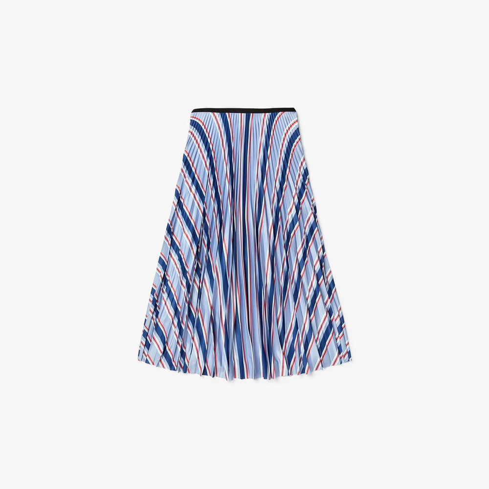 Wo  MultiColor Striped Pleated Skirt | Lacoste Womens