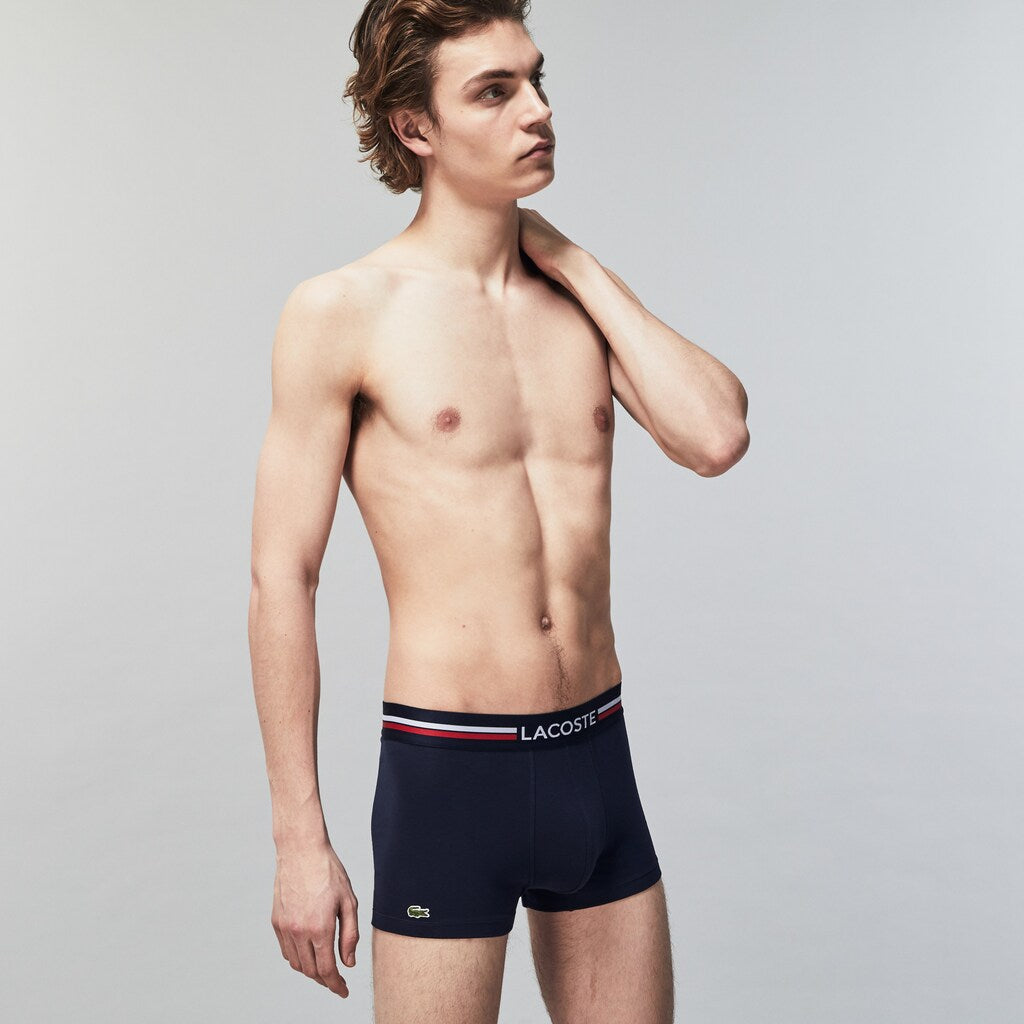 Pack Of 3 Iconic Boxer Briefs With Three-Tone Waistband | Lacoste Mens
