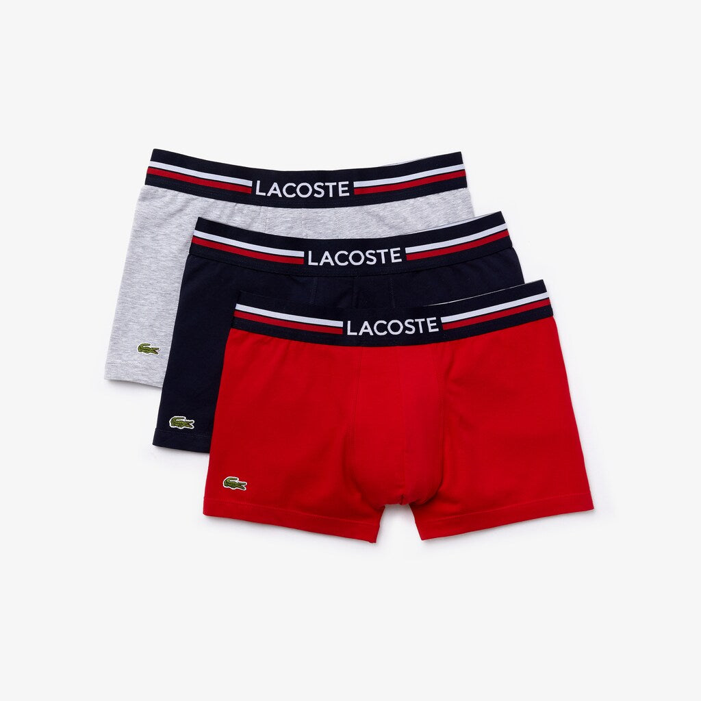 Pack Of 3 Iconic Boxer Briefs With Three-Tone Waistband | Lacoste Mens