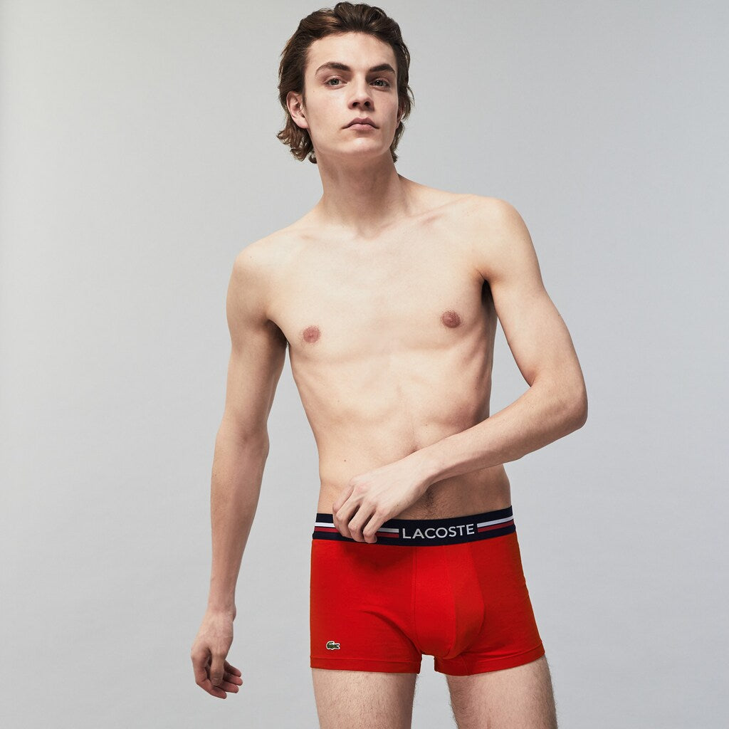 Pack Of 3 Iconic Boxer Briefs With Three-Tone Waistband | Lacoste Mens