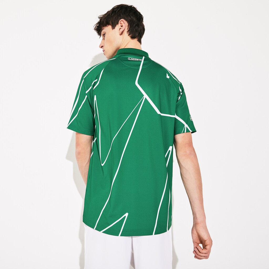 SPORT Novak Djokovic Printed Breathable Polo Shirt | Lacoste Mens