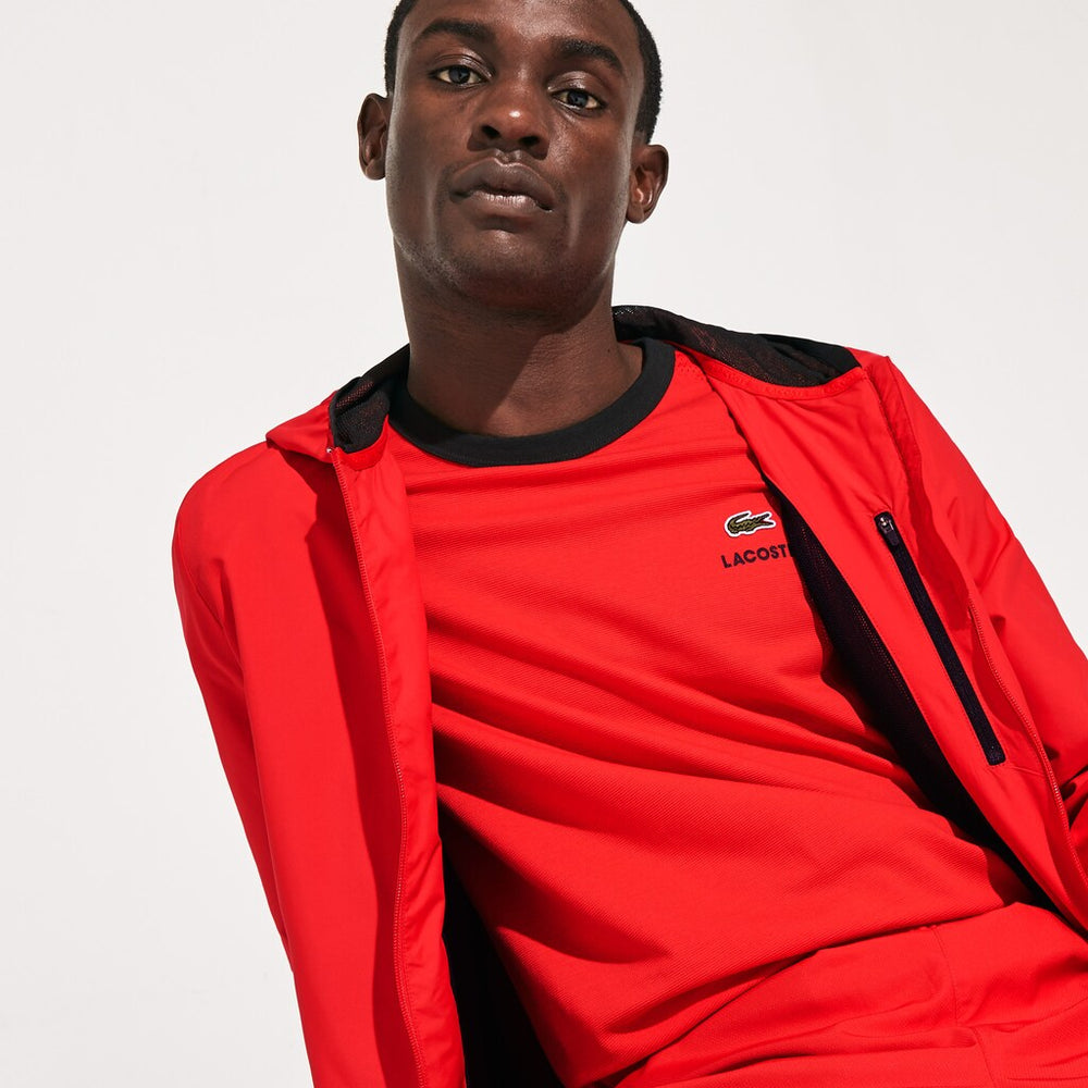 SPORT Water-Resistant Foldable Hooded Zip Jacket | Lacoste Mens