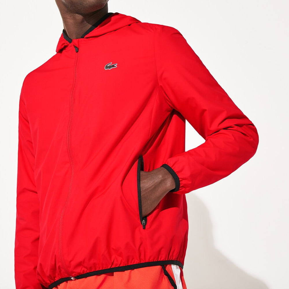 SPORT Water-Resistant Foldable Hooded Zip Jacket | Lacoste Mens
