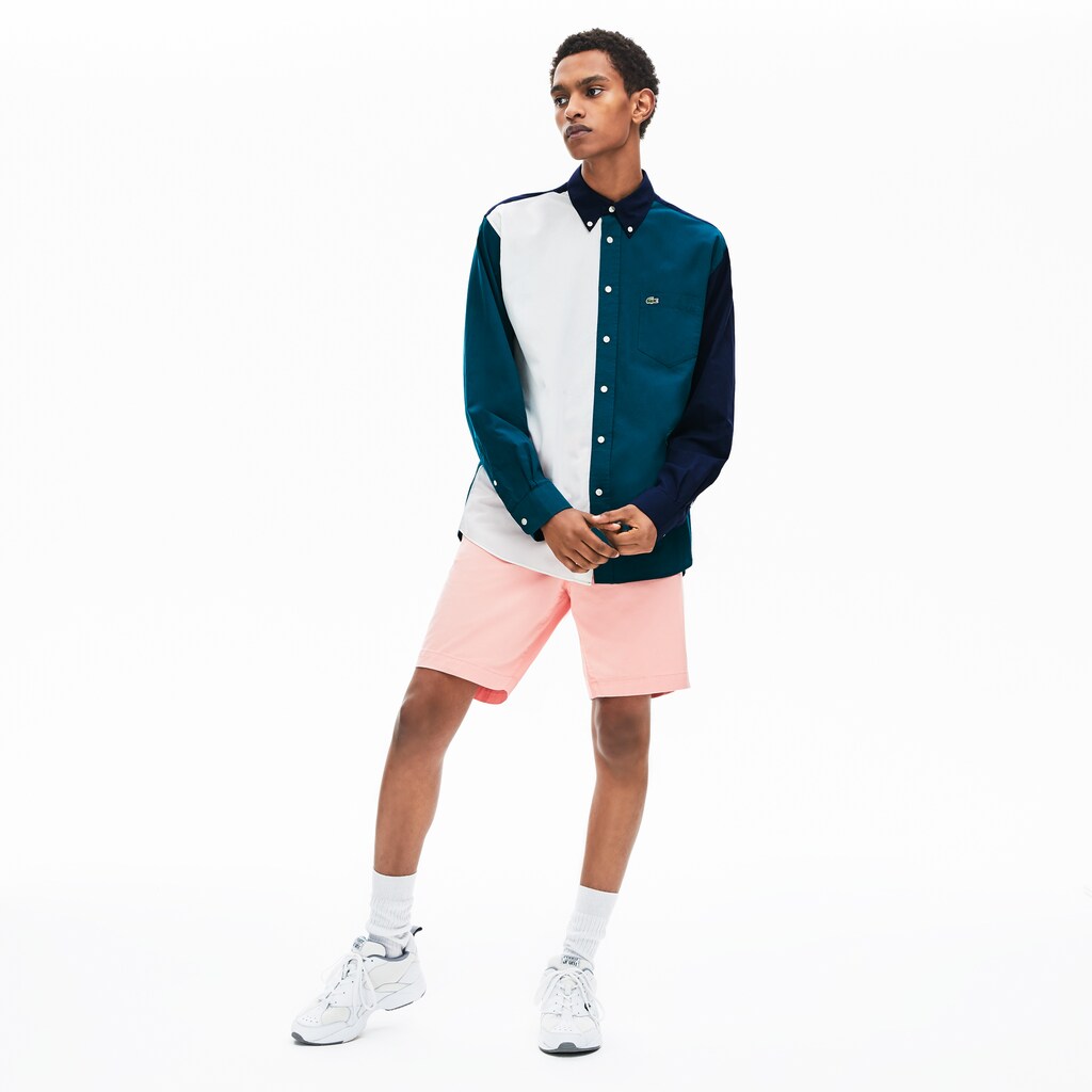 Color-Block Cotton Shirt | Lacoste Mens
