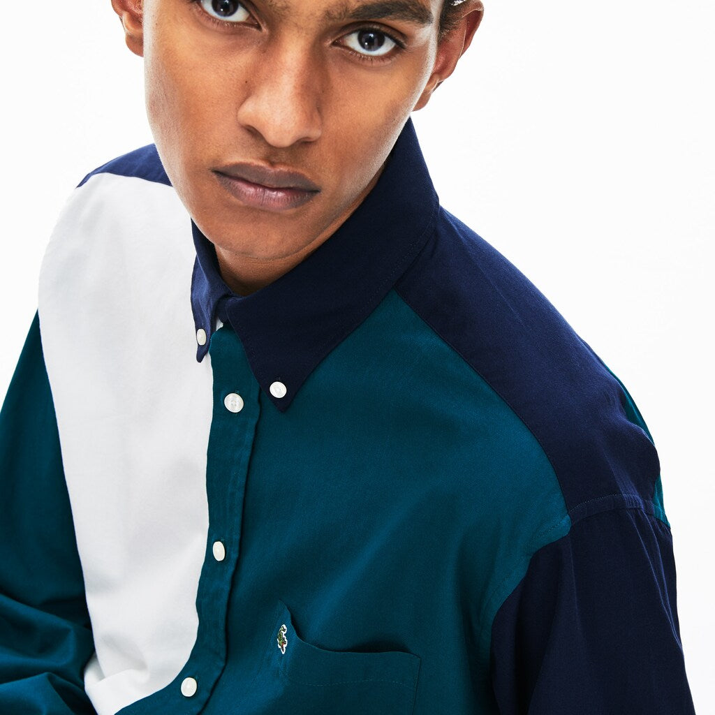 Color-Block Cotton Shirt | Lacoste Mens
