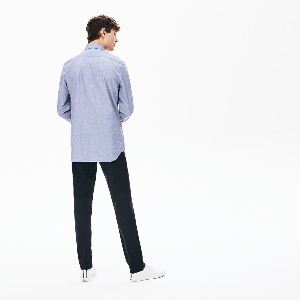 Printed Cotton Poplin Shirt | Lacoste Mens