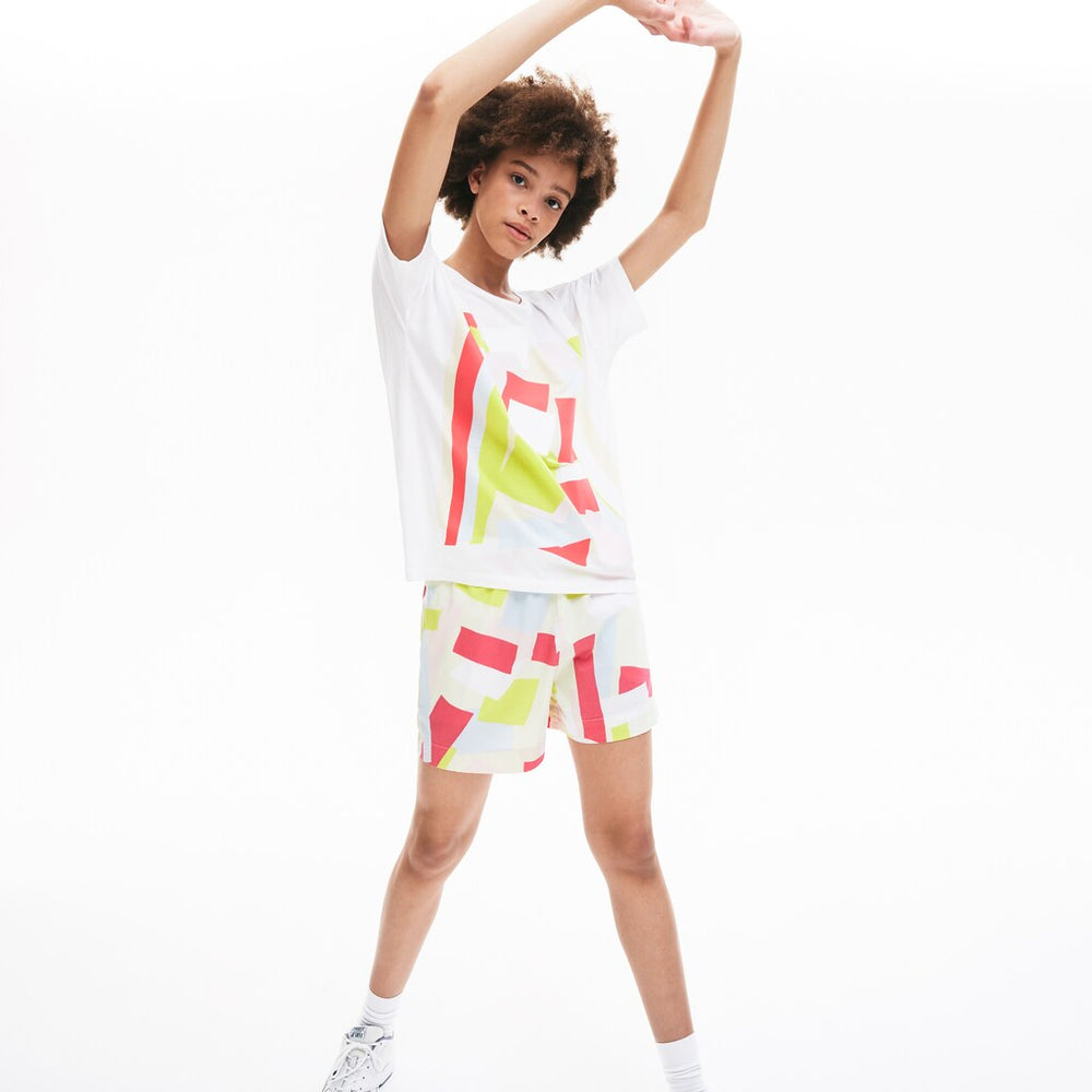 Wo  Art-Print Cotton T-Shirt | Lacoste Womens
