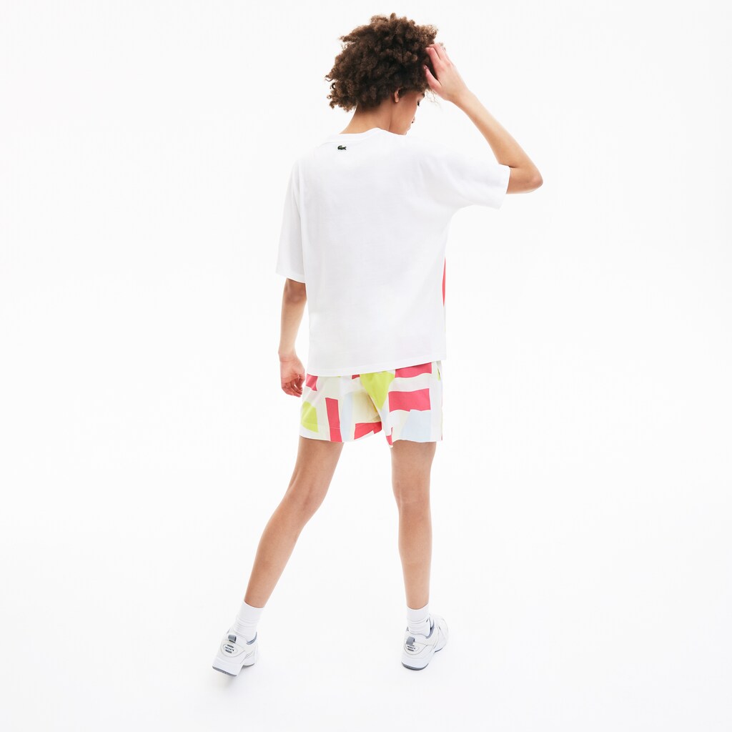 Wo  Art-Print Cotton T-Shirt | Lacoste Womens