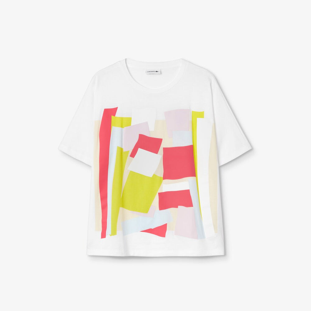 Wo  Art-Print Cotton T-Shirt | Lacoste Womens